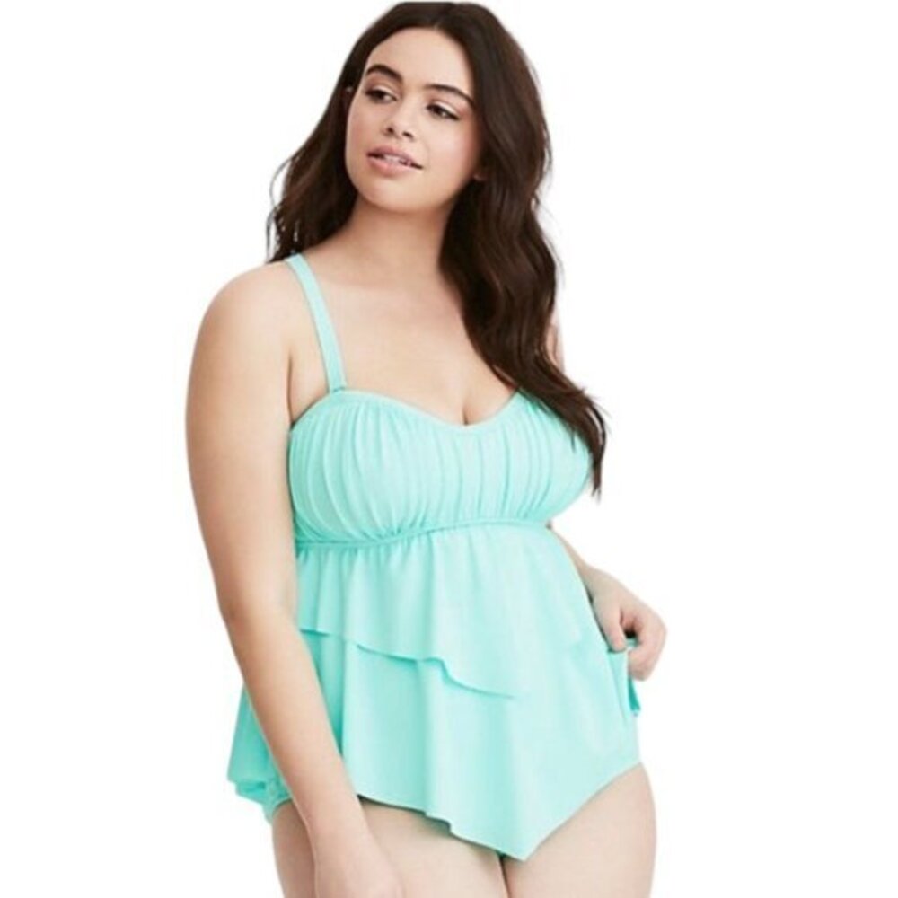 Torrid Aqua Blue Women's Swim One Piece